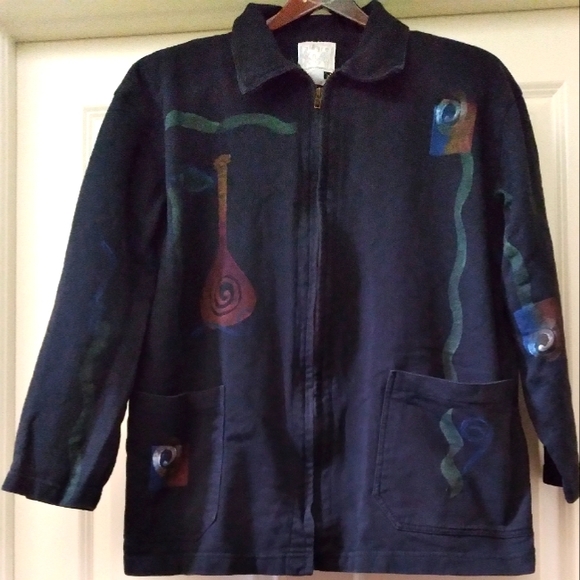 90s Play Alegre Hand Painted sweater - Picture 1 of 3